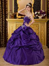 Cheap Strapless Floor Length Puffy Quinceanera Dress