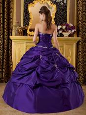 Cheap Strapless Floor Length Puffy Quinceanera Dress