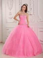 Lovely Sweetheart Pink Ball Gown Skirt Quinceanera Dress