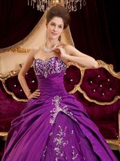 Cheap Purple Embroidery Dress Make Your Own Quinceanera