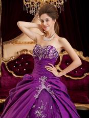 Cheap Purple Embroidery Dress Make Your Own Quinceanera