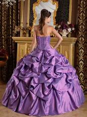 Strapless Mallow Taffeta Elegant Quinceanera Dress For Girl