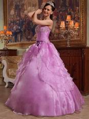 Lilac Quinceanera Dress to 16th Girl With Handmade Flower