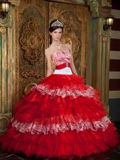 Zebra And Red Layers Skirt Winter Wear Quinceanera Dress