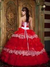 Zebra And Red Layers Skirt Winter Wear Quinceanera Dress