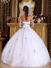 Strapless White Tulle Elegant Adult Ceremony Ball Gown