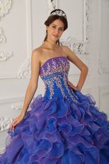 Contrast Color Ruffled Skirt Quinceanera Dress Cheap Price