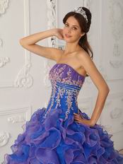 Contrast Color Ruffled Skirt Quinceanera Dress Cheap Price