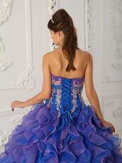 Contrast Color Ruffled Skirt Quinceanera Dress Cheap Price