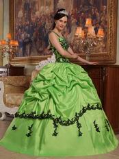 Appliqued Spring Green Quinceanera Dress Like A Princess