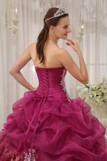 New Fashion Ruby Red Sweetheart Quinceanera Dress With Leopard Fabric