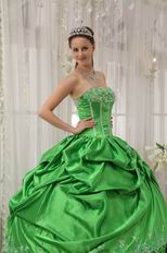 Inexpensive Spring Green Girls Dress To Quinceanera Party