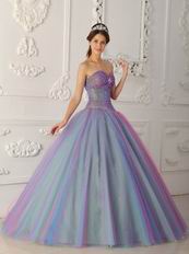 Multi-color Princess Quinceanera Dress To Stage Performance