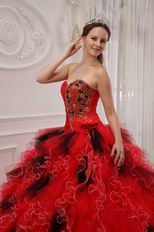 Sweetheart Ruffles Deep Pink 2014 Girl Quinceanera Dress