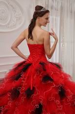 Sweetheart Ruffles Deep Pink 2014 Girl Quinceanera Dress