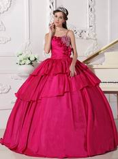 Floor Length Deep Rose Pink Ball Dress In New Jersy