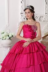 Floor Length Deep Rose Pink Ball Dress In New Jersy