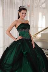 Puffy Floor-length Dark Green Quinceanera Dress In New Trend