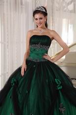 Puffy Floor-length Dark Green Quinceanera Dress In New Trend