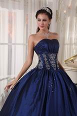 Navy Blue Ball Dress For Military Party In Oregon