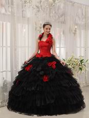 Detachable Halter Straps Quinceanera Dress With Handmade Flower