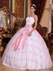 Spaghetti Straps Butterfly Design Baby Pink Quinceanera Dress