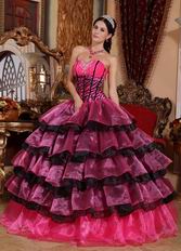 Zebra Boidce Multi-color Layers Skirt Ebay Quinceanera Dress