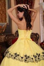 Moon Yellow Lace Cascade Layers Skirt Quinceanera Gown