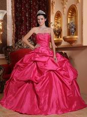 Famous Designer Deep Pink Dama Quinceanera Dress