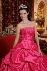 Famous Designer Deep Pink Dama Quinceanera Dress