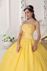 Featured Dama Yellow Quinceanera Ball Dress In Tennessee