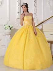 Featured Dama Yellow Quinceanera Ball Dress In Tennessee