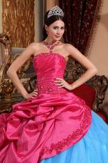 New Fashion Contrast Fabric Color Elegant Quinceanera Dress