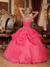 Classical Sweetheart Styles Coral Red Winter Quinceanera Dress