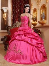 Deep Rose Pink 2008 Styles Cheap Quinceanera Party Dress