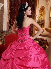 Deep Rose Pink 2008 Styles Cheap Quinceanera Party Dress