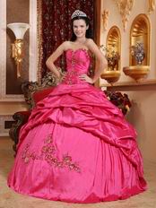 Deep Rose Pink 2008 Styles Cheap Quinceanera Party Dress