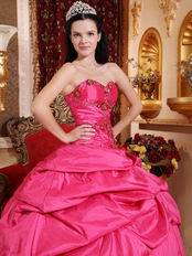 Deep Rose Pink 2008 Styles Cheap Quinceanera Party Dress