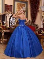 2012 Cerulean Blue Dama Quinceanera Dress For Cheap