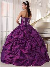 Purple New Fashion Strapless Ball Gown Quinceanera Dress