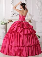 New Style Rose Pink Two Pieces Detachable Quinceanera Gown