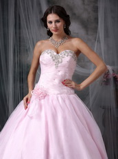 Fashionbale Sweetheart Pink Bridal Gown With Chapel Train Low Price