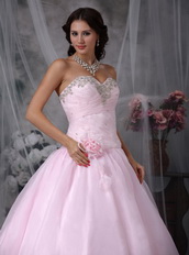 Fashionbale Sweetheart Pink Bridal Gown With Chapel Train Low Price