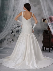 Exquisite Straps Wedding Bridal Dress With Beading Low Price