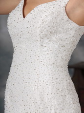 Exquisite Straps Wedding Bridal Dress With Beading Low Price