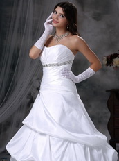 Beautiful Strapless White Puffy Wedding Dress With Bubble Low Price