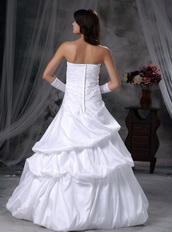 Beautiful Strapless White Puffy Wedding Dress With Bubble Low Price