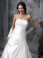 Top Seller Stain Court Train Western Wedding Dress Ivory Low Price