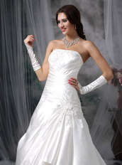 Top Seller Stain Court Train Western Wedding Dress Ivory Low Price