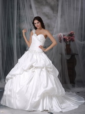 Bubble Skirt One shoulder Looks Puffy Wedding Dress White Low Price